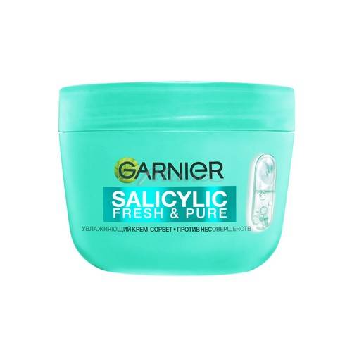 Крем-сорбет для лица GARNIER Salicylic Fresh&Pure против несовершенств, 85 мл