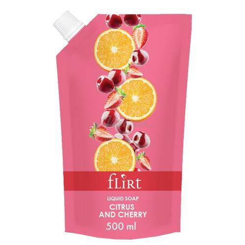 Мыло жидкое FLIRT Сitrus and Сherry дой-пак, 500 мл