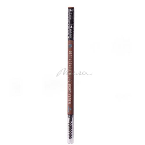 Карандаш для бровей PARISA COSMETICS Retractable Micro Brow Pencil водостойкий автоматический, тон 314