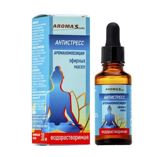 Аромакомпозиция эфирных масел AROMA SAULES Антистресс водорастворимая, 30 мл