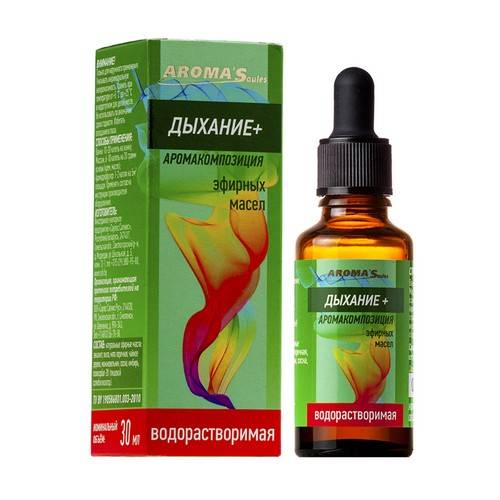Аромакомпозиция эфирных масел AROMA SAULES Дыхание+ водорастворимая, 30 мл