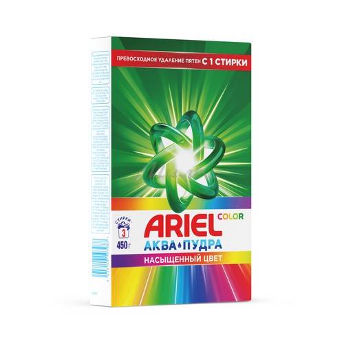 Порошок стиральный ARIEL Color автомат, 3 стирки, 450 г