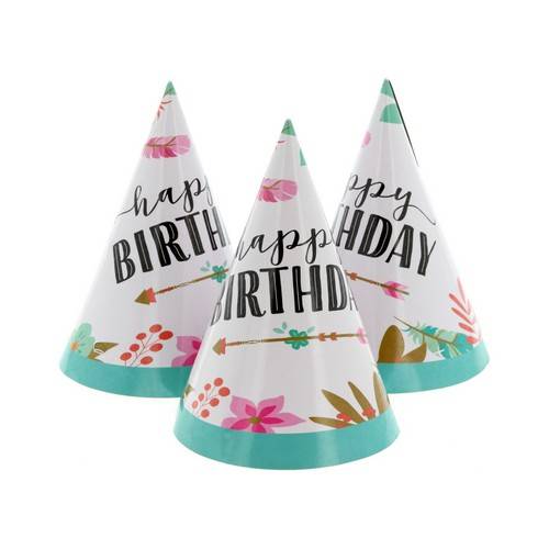 Набор праздничных колпаков Happy Birthday, 6 шт, арт. 7012305708 #2