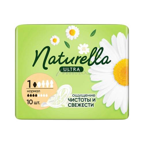 Прокладки гигиенические NATURELLA Ultra camomile normal single ароматизированные, 10 шт.
