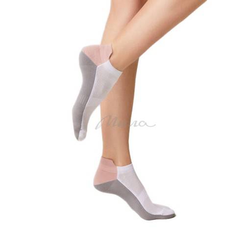Носки женские CONTE ELEGANT ACTIVE, р.23-25, 393 белый-серый #3