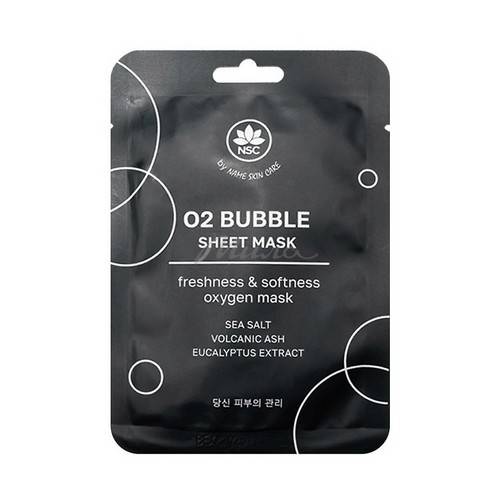 Маска тканевая NSC O2 Bubble Sheet Mask ультраочищающая пузырьковая, 25 г