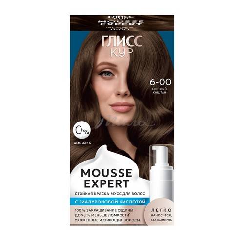 Краска-мусс стойкая для волос ГЛИСС КУР Mousse Expert, 85 мл