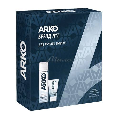 Набор подарочный ARKO Men Sensitive (Пена для бритья, 200 мл + Крем после бритья, 50 мл)