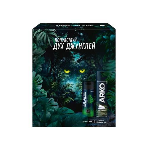 Набор подарочный ARKO Men (Пена для бритья Anti-Irritation, 200 мл + Дезодорант-спрей Green Dream, 150 мл) #2