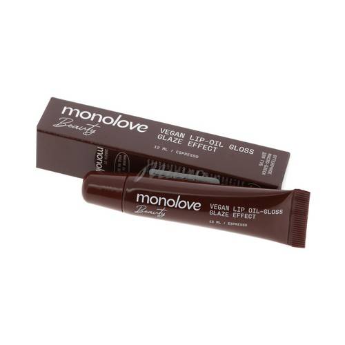 Масло-блеск для губ MONOLOVE BEAUTY Vegan Glaze Effect, тон Espresso, 12 мл