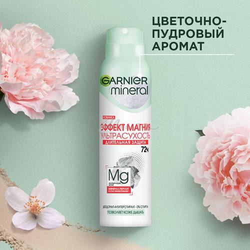 Дезодорант-антиперспирант спрей GARNIER Mineral Эффект Магния, 150 мл #13
