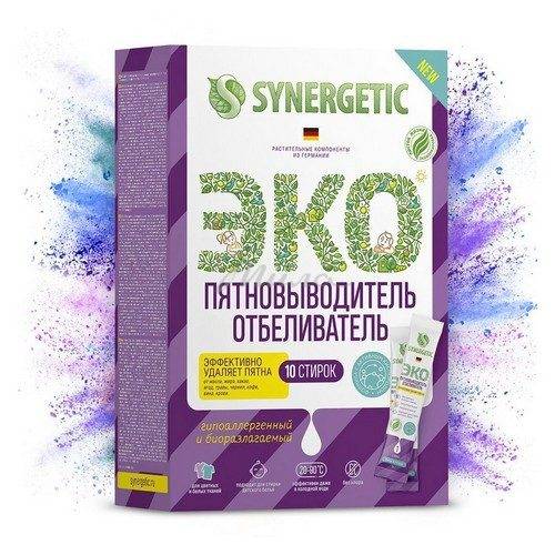 Отбеливатель-пятновыводитель SYNERGETIC с активным кислородом, 250 г