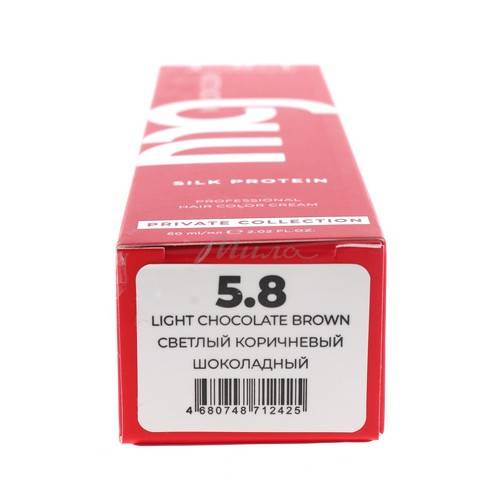 Крем-краска профессиональная TNL Professional Million Glow, тон 5.8 Светлый коричневый шоколадный, 60 мл #2