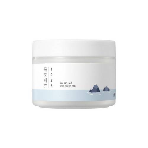 Пэды для лица ROUND LAB 1025 Dokdo мягкие отшелушивающие с морской водой, 70 шт, 120 г