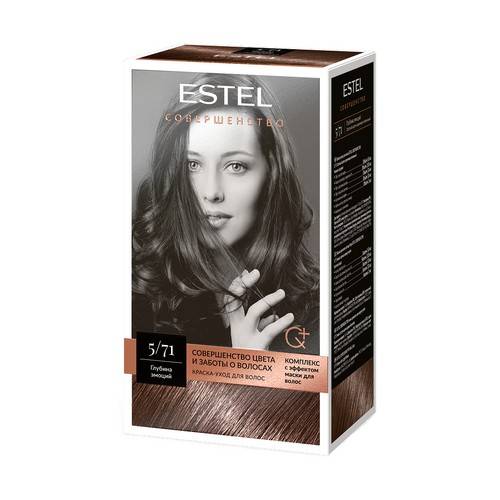 Краска-уход для волос ESTEL Совершенство, тон 5/71 светлый шатен коричнево-пепельный
