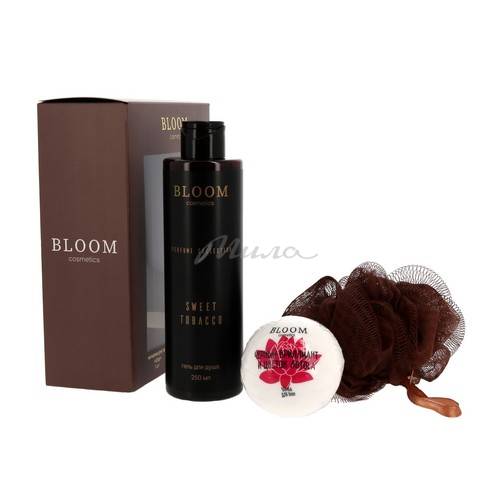 Набор подарочный BLOOM COSMETICS Sweet Tobacco (Гель для душа, 250 мл + Бомбочка для ванны, 135 г + Мочалка) #2
