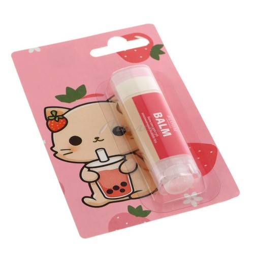 Бальзам для губ BLOOM Cosmetics Bubble Tea Земляничный, 4.9 г #4