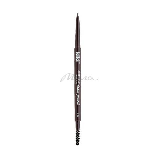 Карандаш для бровей KIKI Artist Eye Super Slim, тон 74 темный шоколад new