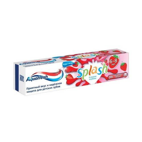 Паста зубная детская AQUAFRESH Splash со вкусом клубники, 50 мл #3