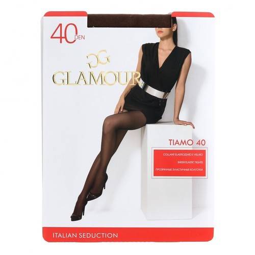 Колготы женские GLAMOUR Tiamo 40 ден, размер 4, daino