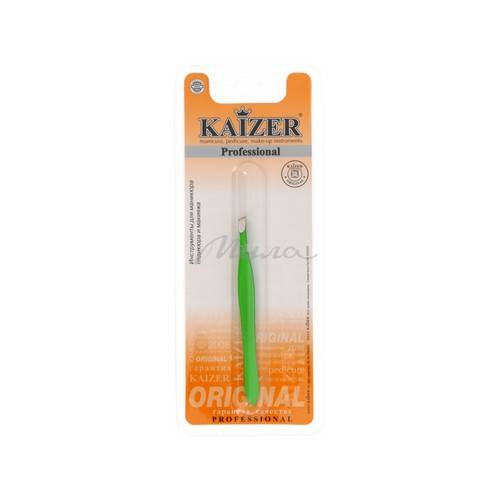 Пинцет для бровей KAIZER, скошенный, в ассортименте, арт. 303070
