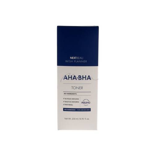 Тонер для лица NEXTBEAU с AHA/BHA кислотами Wish Planner AHA/BHA Toner очищающий, 200 мл