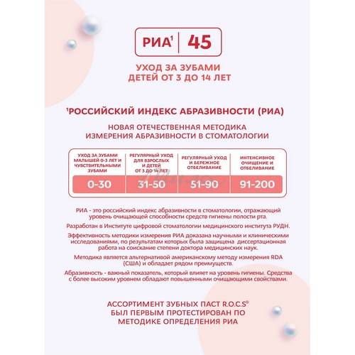 Паста зубная для детей R.O.C.S. Малина и клубника 4-7 лет, 45 г #4