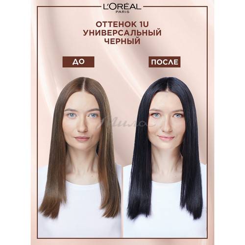 Крем-краска без аммиака L'OREAL Excellence Creme, тон 1U Черный #6