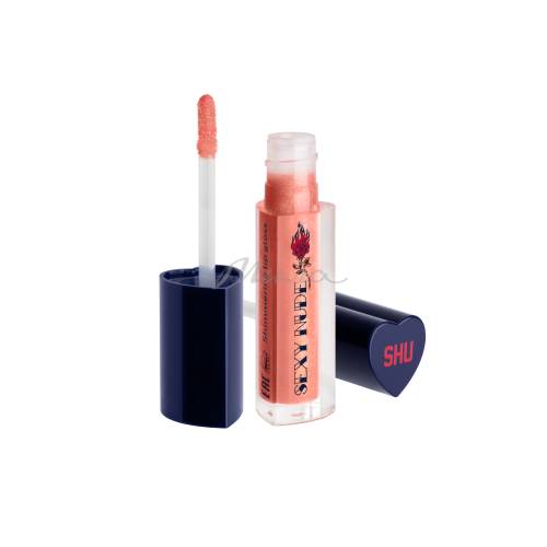 Блеск SHU Sexy Nude для губ мерцающий, тон 450