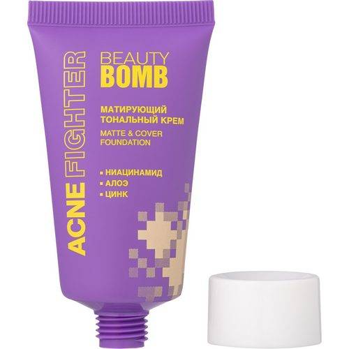 Крем тональный BEAUTY BOMB Acne Fighter Matte & Cover foundation, тон 02 #2