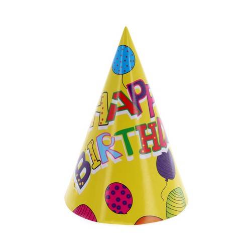 Набор праздничных колпаков Happy Birthday, 6 шт, арт. 7012305709