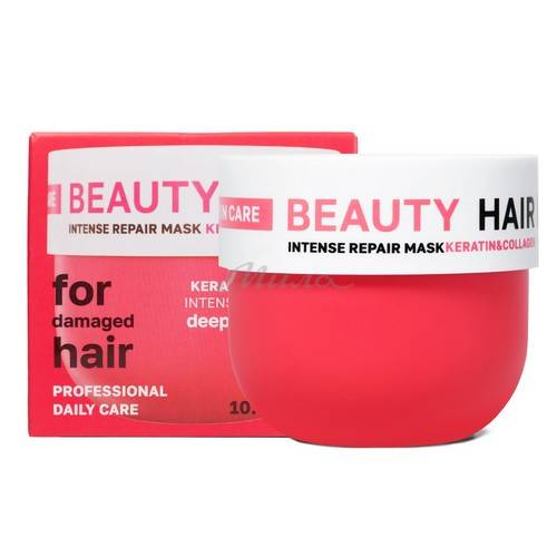 Маска NSC Beauty Hair с Кератином и Коллагеном для восстановления поврежденных волос, 300 мл #2