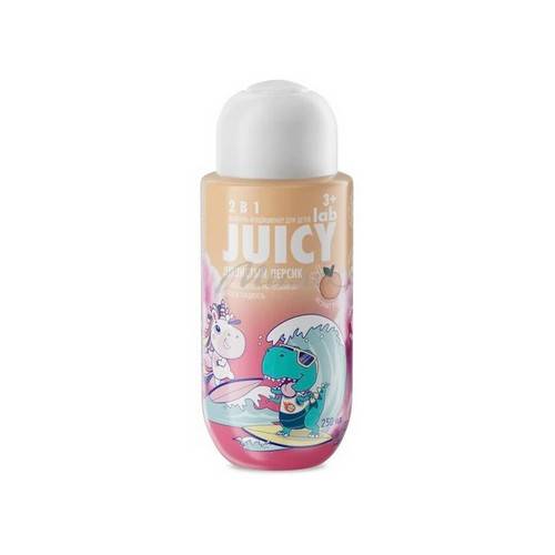 Шампунь-кондиционер детский SPLAT Juicy Lab Персик, 250 мл