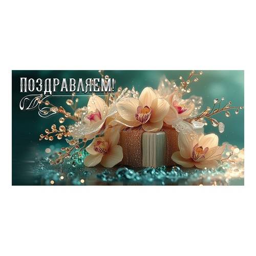 Открытка-конверт для денег Поздравляем!