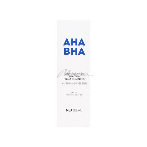 Пенка для лица NEXTBEAU Wish Planner AHA/BHA Foam Cleanse очищающая с AHA/BHA кислотами, 100 мл