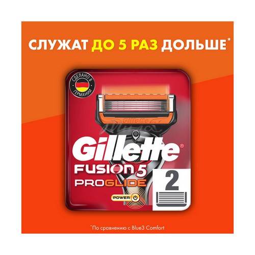 Кассета для бритвы GILLETTE Fusion ProGlige Power, 2 шт. #2