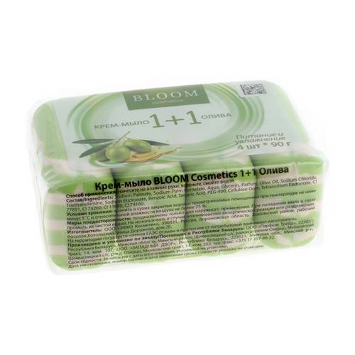Крем-мыло BLOOM COSMETICS 1+1 Олива, 4х90 г #3