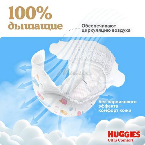 Подгузники для детей HUGGIES Ultra Comfort Giga Girl 3 (5-9 кг), 94 шт #5