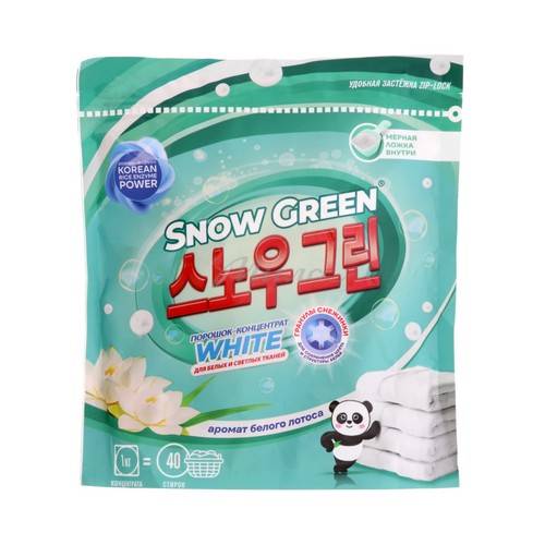 Порошок стиральный SHOW GREEN для белого белья, гипоаллергенный, 1 кг