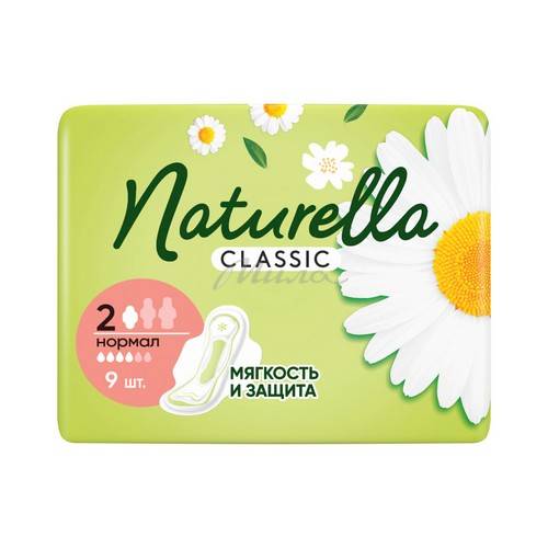 Прокладки гигиенические NATURELLA Classic camomile normal single ароматизированные, 9 шт.