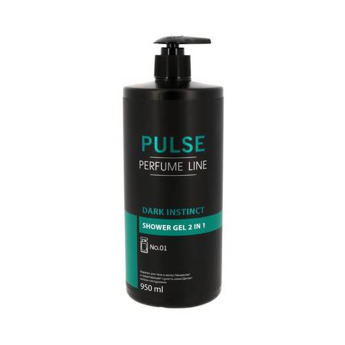 Гель для душа PULSE Dark Instinct 2 в 1 парфюмированный, 950 мл