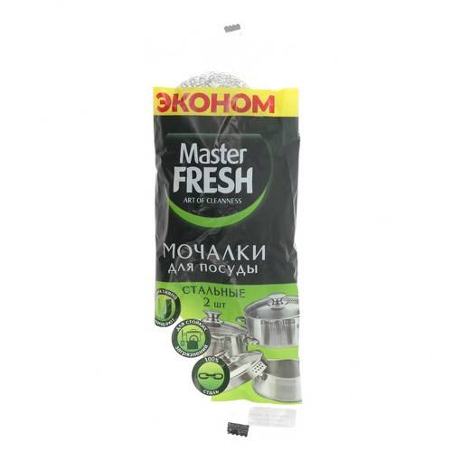 Мочалки MASTER FRESH Эконом маталлические, 2 шт