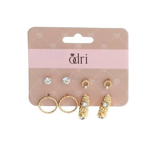 Серьги ODRI, 4 пары, арт. 7012305570
