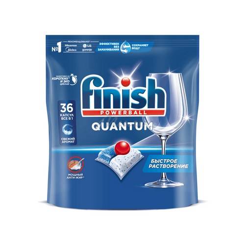 Таблетки для посудомоечных машин FINISH Quantum, 36 шт