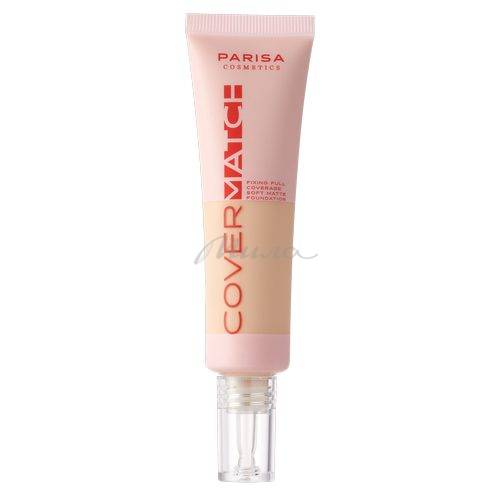 Тональная основа PARISA COSMETICS Cover Match, тон 201, 25 мл