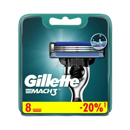Кассеты для станков GILLETTE Mach3, 8 шт