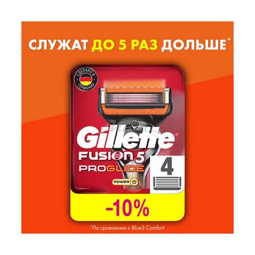 Кассета для бритвы GILLETTE Fusion proglide power, 4 шт. #2