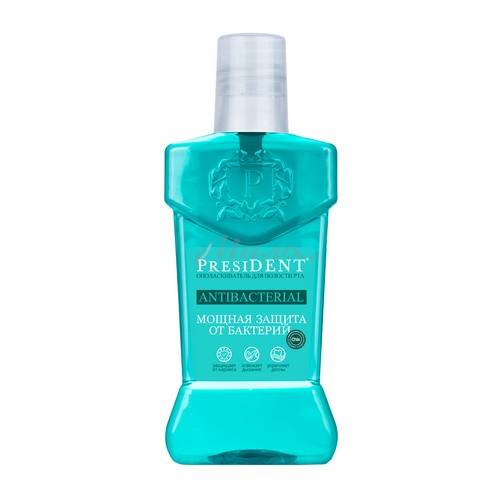 Ополаскиватель PRESIDENT Antibacterial Мощная защита, 250 мл