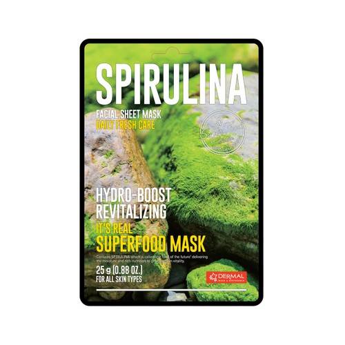 Маска для лица DERMAL It’s Real Superfood со спирулиной, 25 г