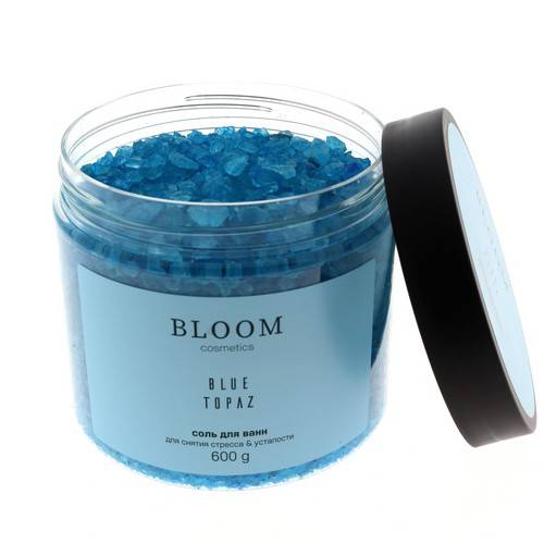 Соль для ванн BLOOM Cosmetics Голубой Топаз природная, 600 г #3